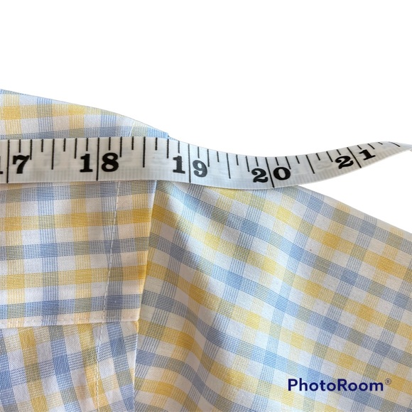 Pronto Uomo Men’s Long Sleeve Plaid Button Up Shirt 16 36/37 Tall Non-Iron - Picture 4 of 10